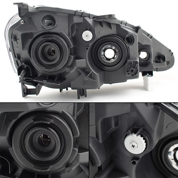 Fit 2005-2006 RSX Integra DC5 Black Clear Headlights Front Lamp Replacement Pair - Image 3 of 4