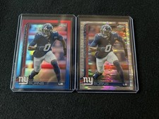 Brian Burns 2025 Topps Chrome #234 Red White Blue/Pulsar Refractor Lot Giants