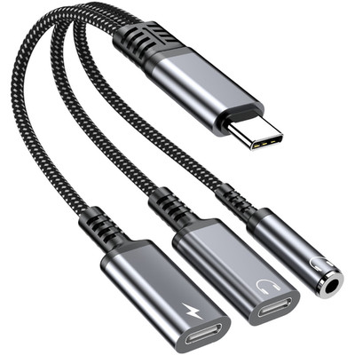 Typ C 3 in 1 USB Adapter mit AUX Audio und 60W Power Delivery Charge
