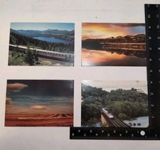 Lot of 4 Vintage Amtrak Train Postcards California Zephyr Capitol Limited Chrome