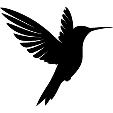 'Hummingbird Silhouette' Unmounted Rubber Stamp (RS052762)