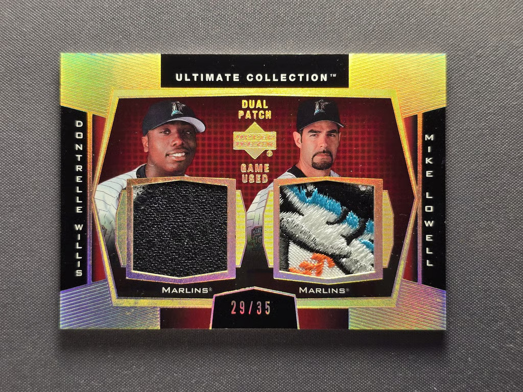 2003 Ultimate Collection Dual Patch #DP-WL Dontrelle Willis / Mike Lowell 29/35