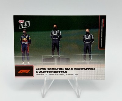 Topps Now Formel 1 Lewis Hamilton Max Verstappen Valterri Bottas 2021 #006