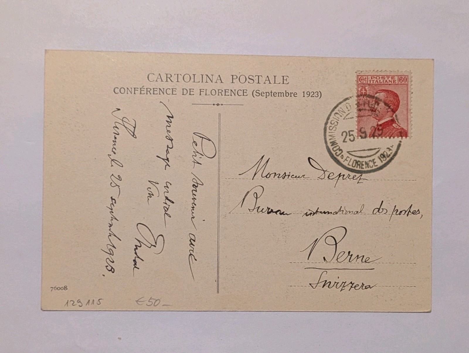 Mappa Italia 1923 Conferenza di Firenze