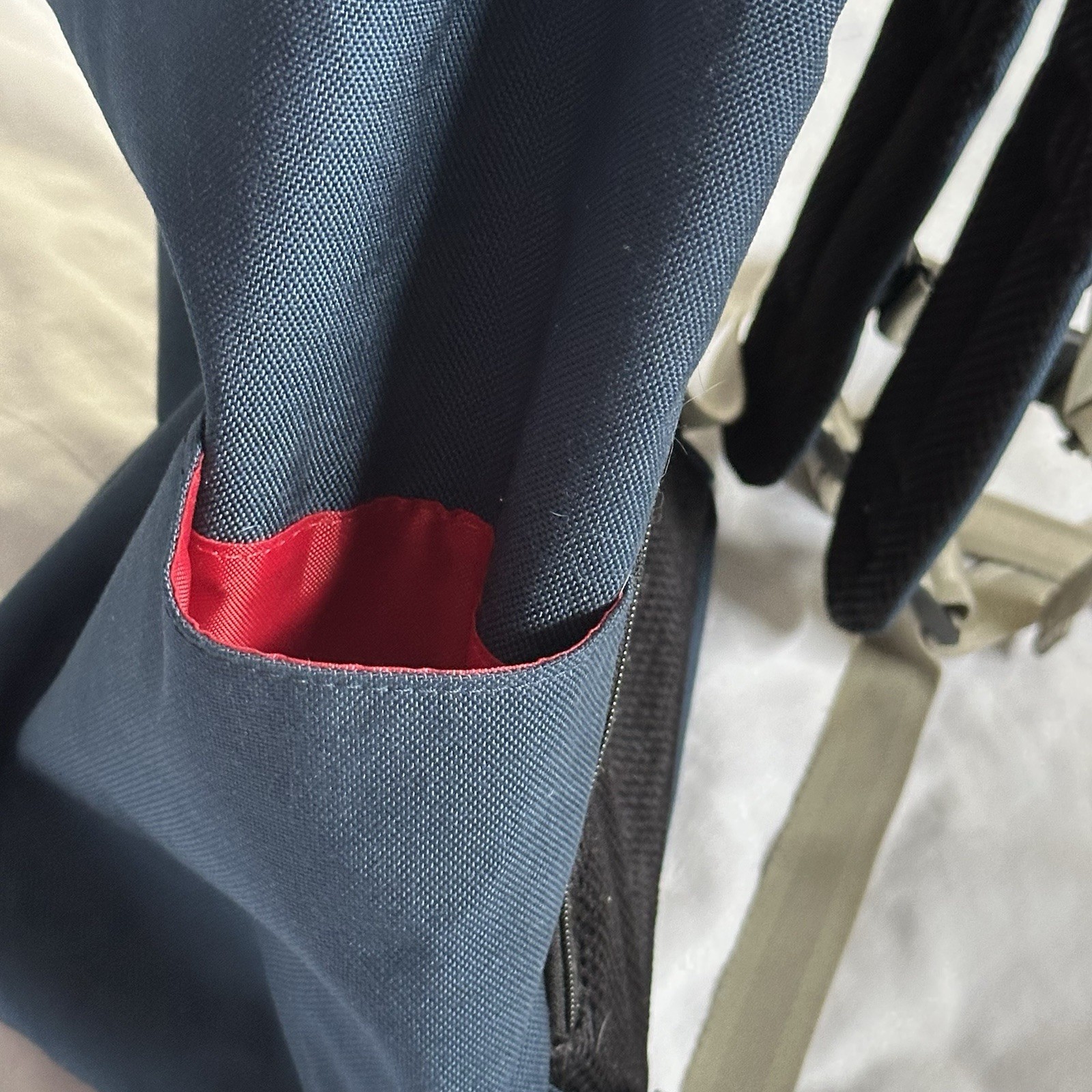 Duffle Bag Back Pack Solid Blue Adjustable Straps… - image 12