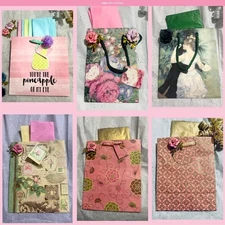 Gift Bag Sets~Hand-Embellished~Gift Tag & Tissue Boutique Gift Wrap-Medium Size