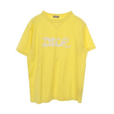 Christian Dior × PETER DOIG T-shirt short sleeve cotton Yellow