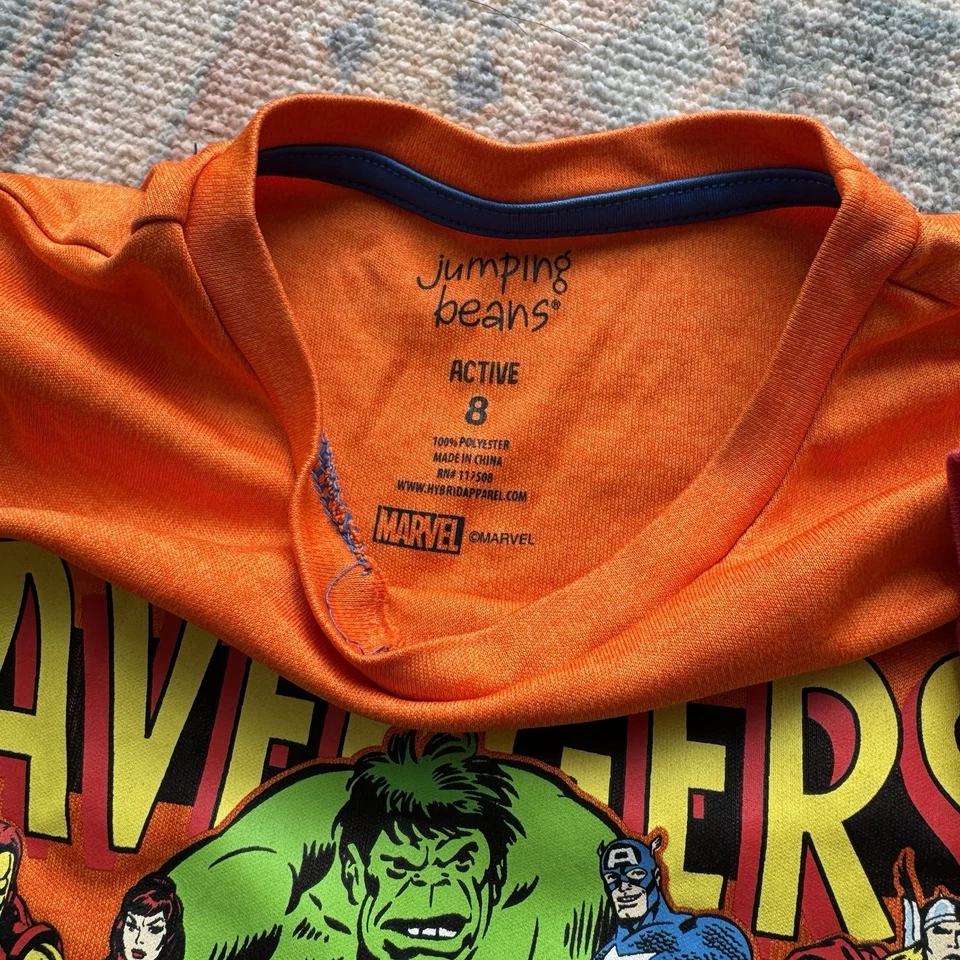 Lot Of 3 Marvel T-shirts 1 NWT Boys Size 8 - Image 4 of 4