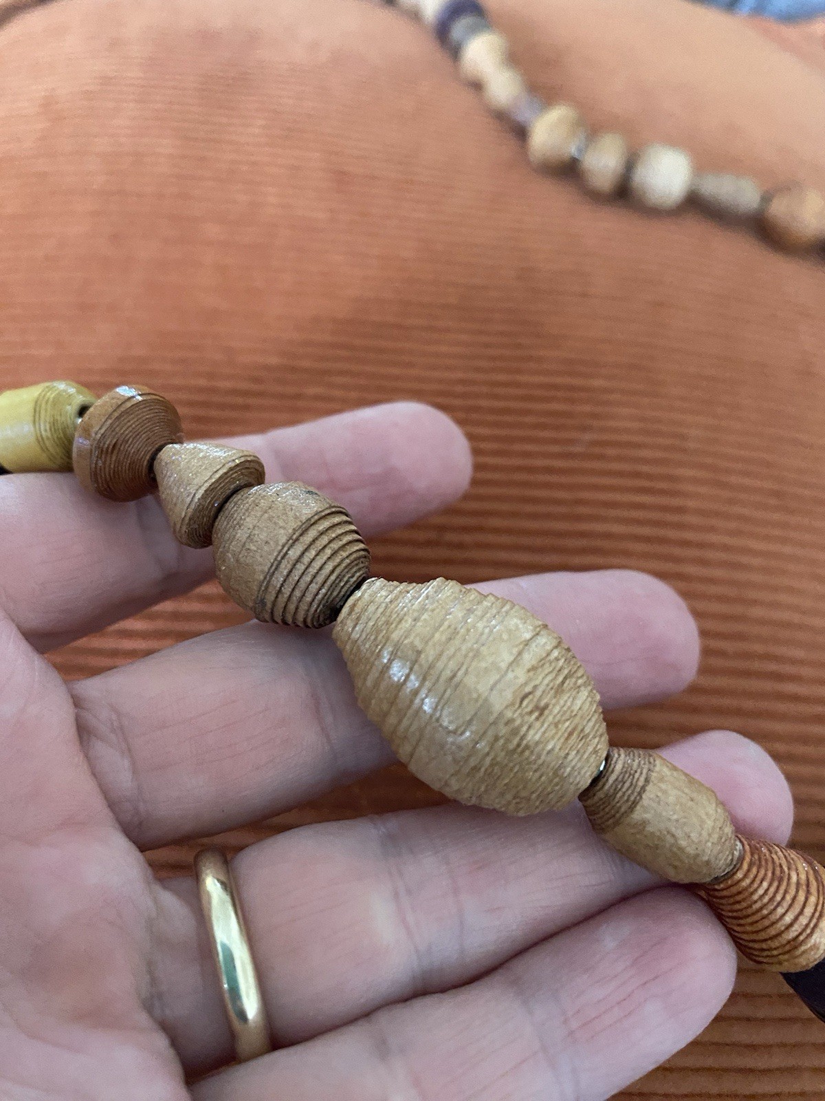 Multi-colored Assorted Wooden Beaded Necklace - image 4