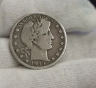 1914 S US Barber Half 50c G+ (Cleaned)
