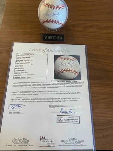 Sandy Koufax Signed Autographed Rawlings Baseball