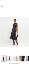 Reformation Navy Floral Dress