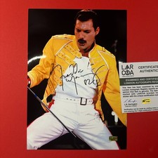 Freddie Mercury Hand-signed 8x12 Photo Lar Coa - Rare Freddie Mercury Hand-signed 8x12 Photo Lar Coa - Rare