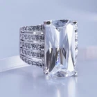 Size 8, vintage Sterling 925 silver engagement ring with cluster mega shiny Cz