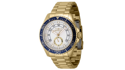 Invicta Men's watch Quartz Gold Tone Wristwatch Japan Movement 44mm