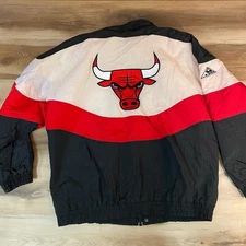 Vintage Chicago Bulls Jacket Mens XL 90s Apex One NBA Puffer Full Zip