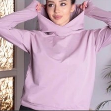 Yogalicious Lux Hoodie Lightweight Pinkish Purple Size Large