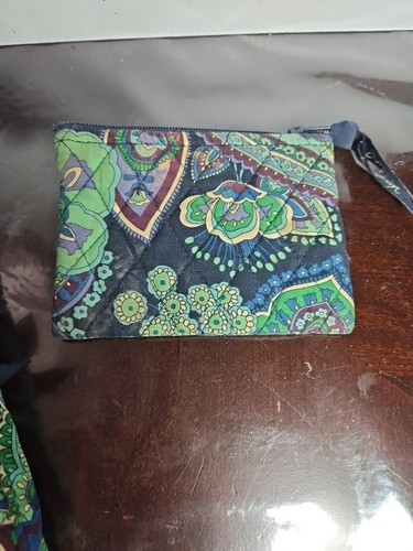 Vera Bradley Blue Rhapsody Floral & Paisley Hobo Shoulder Bag Retired Coin Purse - Picture 8 of 12