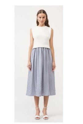 Sofie The Label Striped Midi Nautical Dress Women s Large