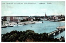 Royal Castle Norrström Skeppsholmen Stockholm Sweden Vintage Postcard