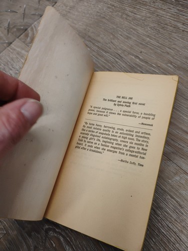 Sylvia Plath The Bell Jar 1972 Bantam Books 9th Printing Paperback - Picture 5 of 6