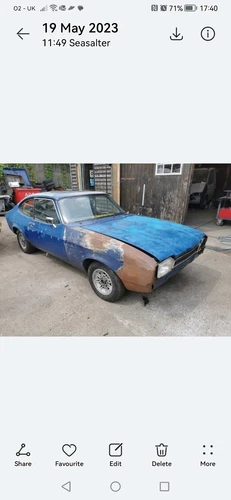 Ford Capri Mk2 30 ghia  X2 Restoration. Classics Spares Project barn find - Picture 1 of 16