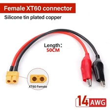 Female 14AWG XT-60 Connector Cable Charging Wire For SKYRC NC2500 Pro Parts
