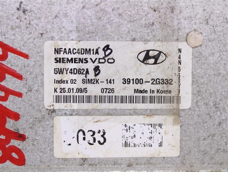 Computadora ECU ECM HYUNDAI SONATA 2009 09 2010 10 AUTO 391002G332 899494 Foto 4 de 4