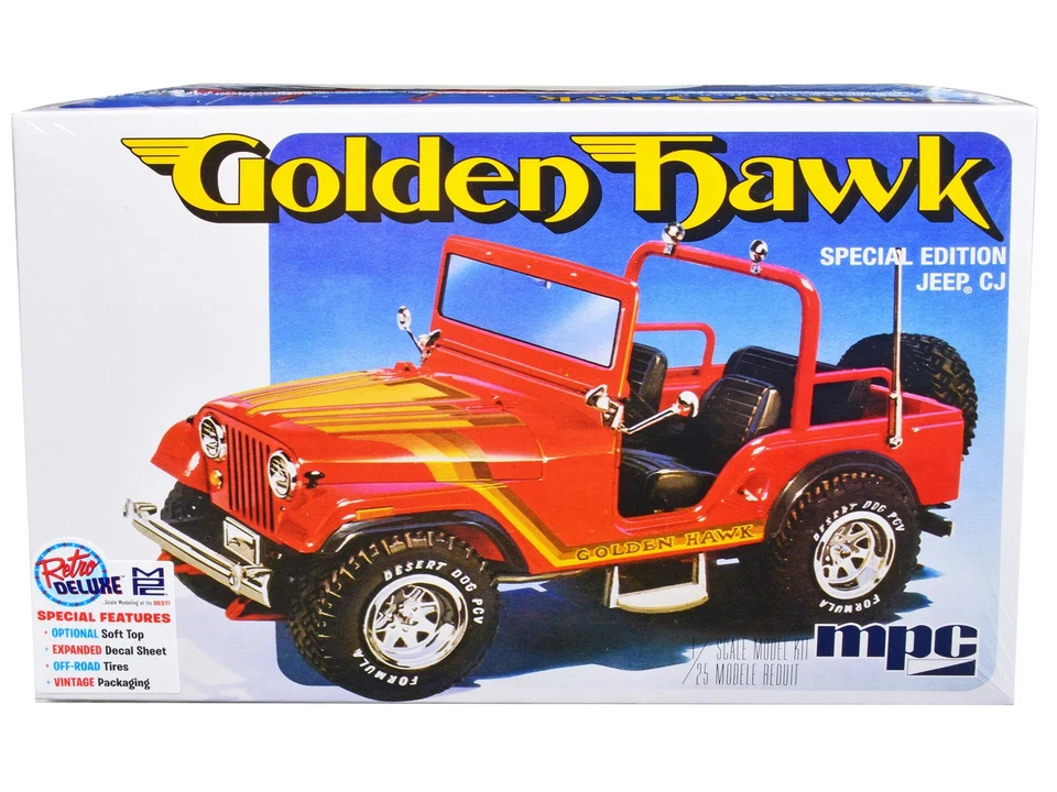 Skill 2 Model Kit 1981 Jeep CJ5 Golden Hawk 1/25 Scale Model Car by MPC - Image 3 of 4