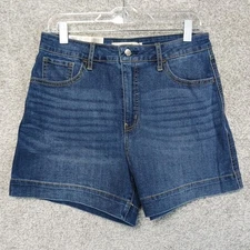 RM Rebecca Minkoff Shorts Womens 8 Blue Jean Denim High Rise 90s Short $64 New