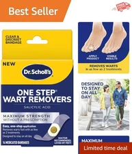 Dr. Scholl's 14ct Wart Remover – Maximum Strength, Clear Bandage for Easy Use