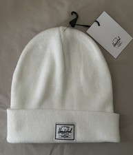 Herschel Supply Co Elmer Box Beanie One Size White Cuffed Ribbed Knit BNWT