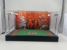 Ja’Marr Chase & Tee Higgins Bengals 2 Mini Helmet Display Case W/ LED Lights