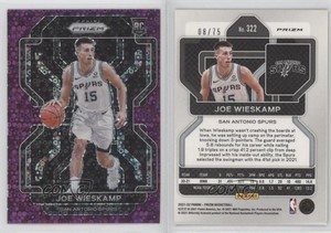 2021-22 Panini Prizm Fast Break Purple Prizm /75 Joe Wieskamp #322 Rookie RC