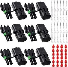 60Pcs 6 Kit 2 Pin Way Waterproof Automotive Electrical Wire Connec Size: 2 pin