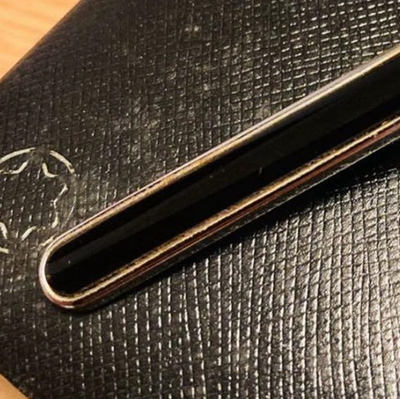 Montblanc Meisterstück Jewelry Steel, Black Onyx Tie Clip [VG] LTD