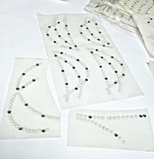 Bügelmotiv Perle + Strasssteine 40 Stück B-WARE zum aufbügeln auf Kleidung Stoff