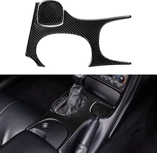Gloss Real Carbon Fiber Gear Shift Knob Panel Trim Cover Fits 98-04 Corvette C5