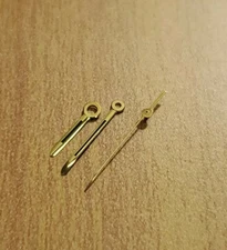 Set Of NOS Bulova Accutron 214, 218 & 219 Gilt W/Blk Fill Baton Hr/Min &Gilt Sec