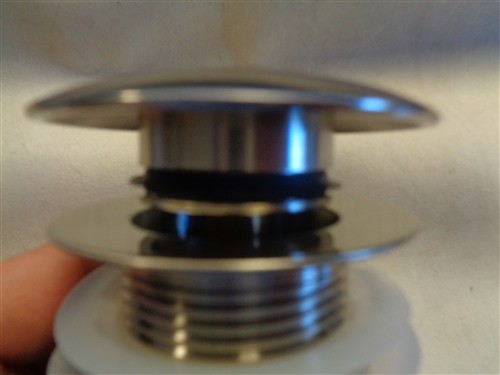 PUSH TOP UMBRELLA POP UP DRAIN BRUSHED NICKEL 4 3/8" MARINE BOAT