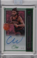 Coby White Basketball #RA-CBW Panini Rookie Autographs Green SN/5 Chicago Bulls