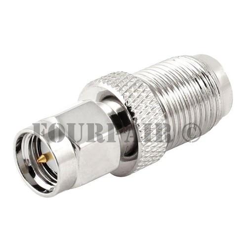 2 Pack - SMA Male Plug to F-Type Female Jack RF Coax Adapter Converter Connector - Afbeelding 2 van 2