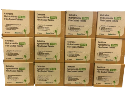 Cetirizine Hayfever Allergy Relief 10mg (12 x 30 = 360) Tablets
