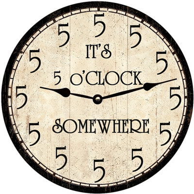 It's Five O Clock Somewhere Wall Clock