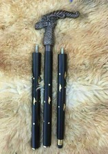 Vintage Walking Stick Dragon Head Handle Black Wooden Cane Stick Antique Gifts