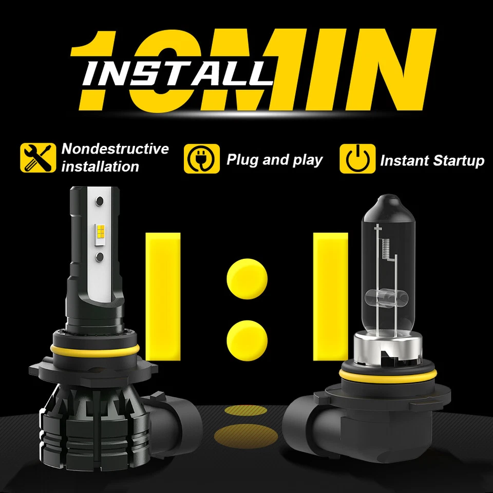 2x LED Fog Light Bulbs 9145 9140 H10 Switchback for 2004-2021 Ford F150/250/350 Foto 4 de 4