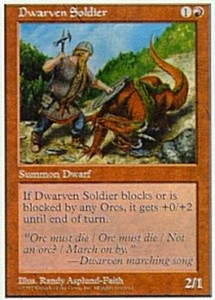 Dwarven Soldier x4 - 5th Edition - NM-Mint, English - 5th Edition