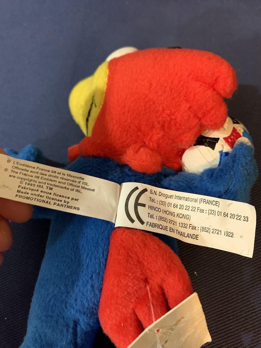 Peluche Vintage Footix - Mascotte Coupe Du Monde France 98 - Collector
