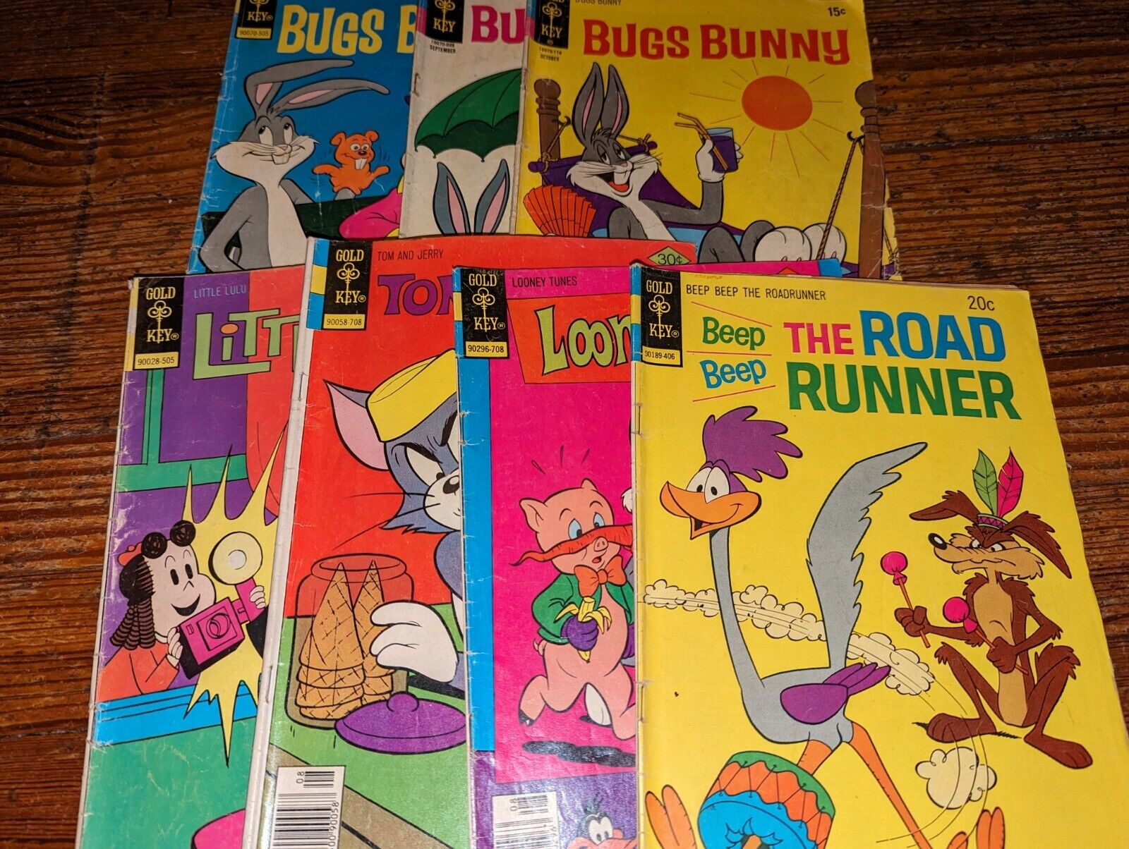 Gold Key Looney Tunes Comic Lot Of 7 Bugs Bunny Road Runner
