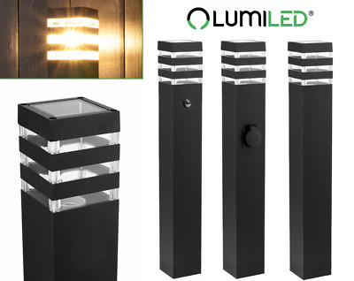 LUMILED Wegeleuchte E27 mit /ohne Bewegungsmelder/Steckdose IP44 Gartenleuchte